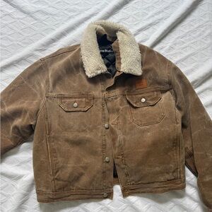 Acne Brown Shearling Collar Jacket
